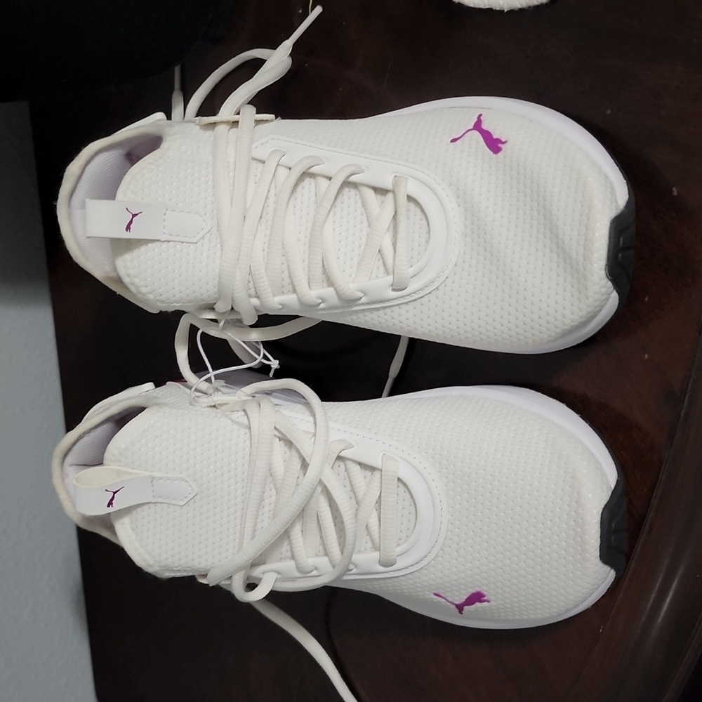 Puma White-Deep Orchid-Black Wm sz 8